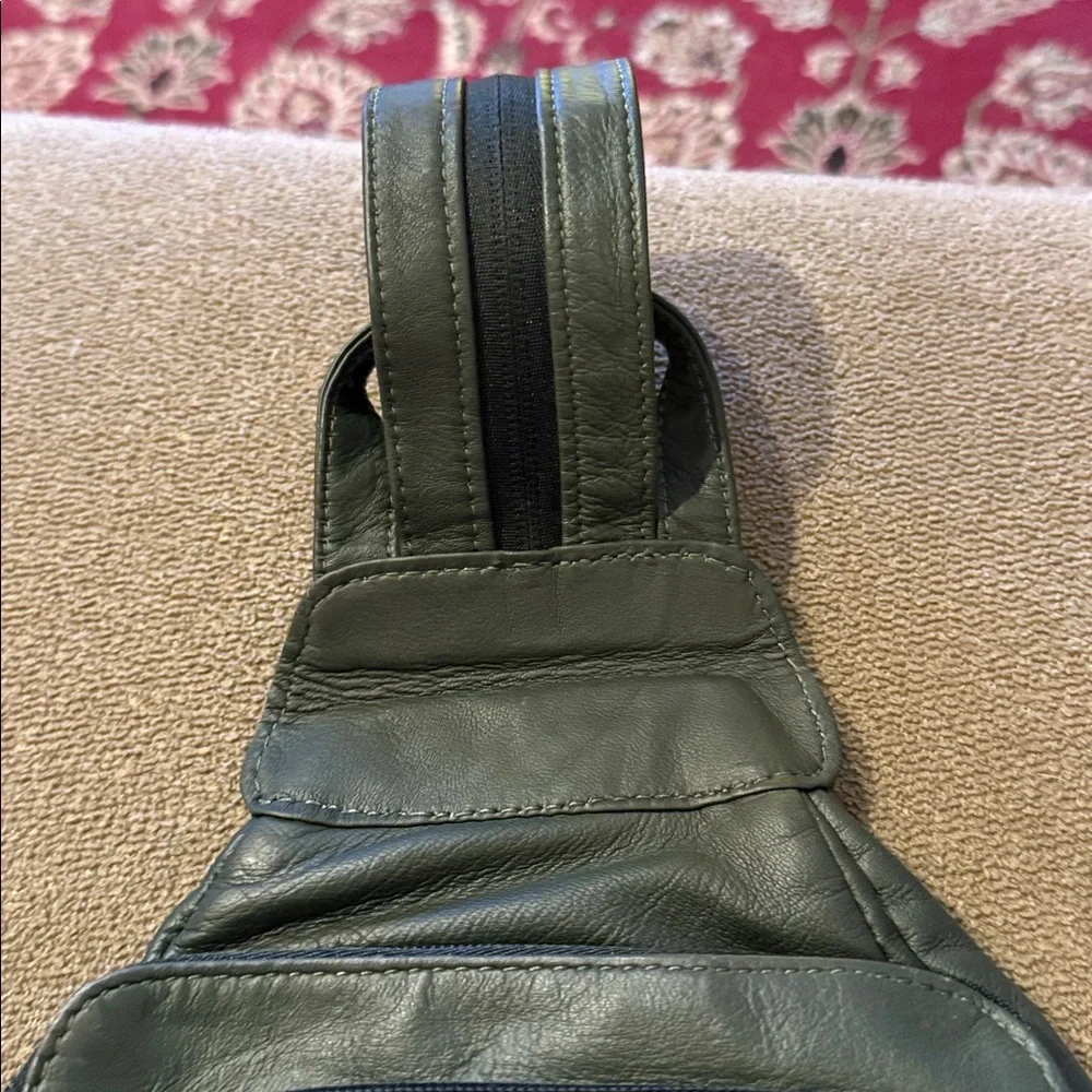 Green Mountain Leather Shoulder Mini Backpack (TD)